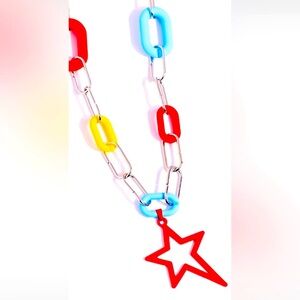 🔥♦️🔥CUTE & CHUNKY❗️PAPARAZZI “STARGAZING SHOW” RED STAR NECKLACE❗️🔥♦️🔥